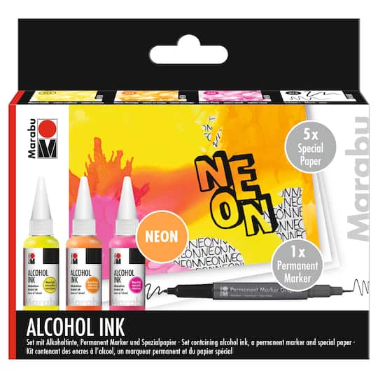 Marabu Neon Alcohol Ink Set, 20mL